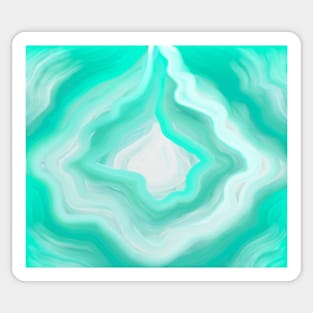 AGATE BLUE GREEN AND WHITE Sticker